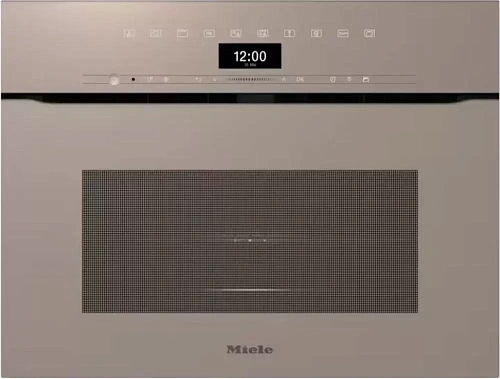 Компактный духовой шкаф с СВЧ Miele H7440 BMX Pearlbeige